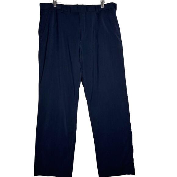 Banana Republic Mens Wool Pants 35x30 Tailored Slim Fit Lanificio Cerruti Navy - Picture 1 of 14